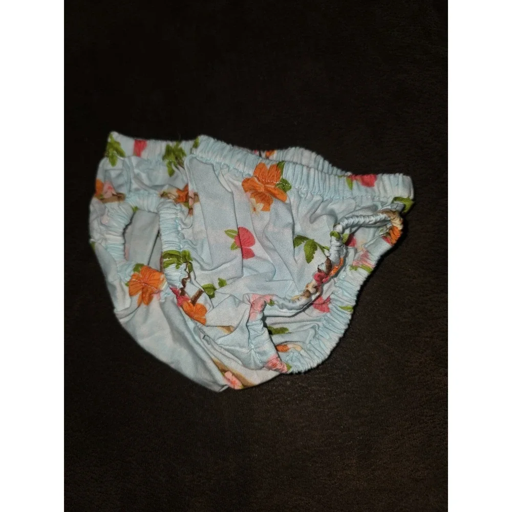 Gymboree layette line hula baby dress hat size 0 3 months palm tree